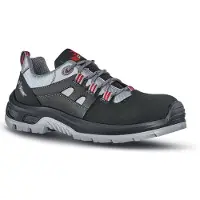 Upower Sicherheitsschuh Corner Gr.46 schwarz/grau/rot Leder S3 SRC EN20345 U.POWER