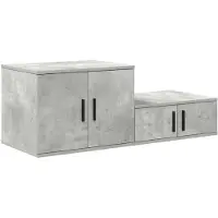 vidaXL Badschrank Betongrau 103 x 41 x 40 cm Holzwerkstoff