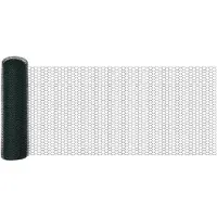 vidaXL Sechseckzaun mit Pfosten 100 x 0,5 m PVC-beschichteter Stahl