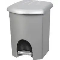 PLAST TEAM Vertriebs GmbH plast team Tret-Abfalleimer 16 Liter silber