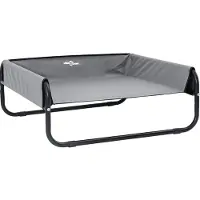 vidaXL Hundebett Hellgrau 75 x 75 x 30 cm Stahl
