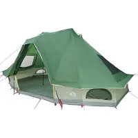 vidaXL Tipi Zelt mit Dach mit Speicher Grün 466 x 310 x 240 cm Taft
