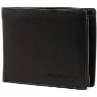 Bruno Banani Leder Geldbörse Schlüsselanhänger Gift Set Slim Wallet / Keychain Black Black schwarz