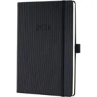 Sigel Conceptum Wochennotiz-Kalender C2614, 192 Seiten, DIN A5, 80 g/m², Hardcover, schwarz