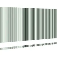 vidaXL Markisenersatzstoff Grün und Weiß 580 x 295 cm Polyester