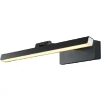Licht-Erlebnisse Bilderlampe Metall Aluminium LED B: 39 cm mit Schalter Schwarz 3000 K warmweißes Licht 234 lm Jugendstil