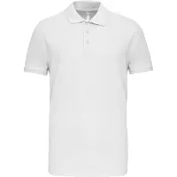 Kariban Herren Polo-Shirt Polohemd Poloshirt Polo Arbeit Freizeit Shirt, Größe:M, Farbe:Weiß