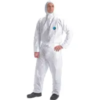 Dupont Tyvek 400 Dual Chemikalienschutzkleidung, KategorieII, Typ 5 und 6 Vorderseite aus Tyvek Eins