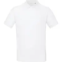 B&C Herren Polohemd aus Ringspun-Bio-Baumwollpiqué, ohne Etikett, mit Feinripp-Kragen und -Ärmelbündchen