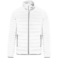 Kariban Herren Steppjacke Outdoor Basic Patch Jacke Winterjacke, Größe:S, Farbe:Weiß