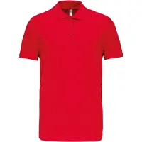 Kariban Herren Polo-Shirt Polohemd Poloshirt Polo Arbeit Freizeit Shirt, Größe:S, Farbe:Rot