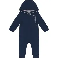 Kariban Kinder Baby Kapuzen Strampelanzug Baby-Strampler K830 navy/oxford grey 12M