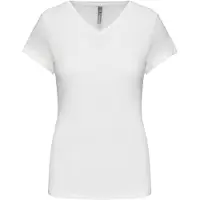 Kariban T-Shirt mit V-Ausschnitt, Damen