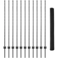 vidaXL Sechseckzaun mit Pfosten 25 x 1,4 m PVC-beschichteter Stahl
