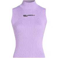 Karl Lagerfeld Klj Knitted Top Lavendula Größe: M | Tanktops Outlet | Damen