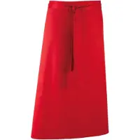 Premier Workwear Hüftschürze lang 'Colours' Bistro-Schürze PR158 red (ca. pantone 200) 90 x 80 cm