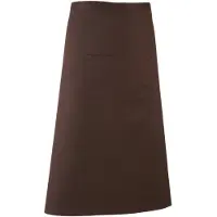 Premier Workwear Hüftschürze lang 'Colours' Bistro-Schürze PR158 brown (ca. pantone 476) 90 x 80 cm