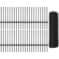 vidaXL Sechseckzaun mit Pfosten 100 x 0,5 m PVC-beschichteter Stahl