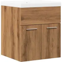 vidaXL 2-tlg. Badmöbel-Set Artisan-Eiche Holzwerkstoff