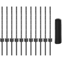 vidaXL Sechseckzaun mit Pfosten 25 x 0,5 m PVC-beschichteter Stahl