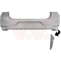VAN WEZEL Heckstoßstange Stoßfänger Hinten für VW Golf VII Schrägheck (5G1, BQ1, BE1, BE2) Golf VII Kastenwagen (5G1) Golf VII Van (BA5)