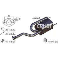ERNST Endschalldämpfer 680080 für HONDA