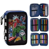 Marvel Cerdà 2700001650, Weiches Federmäppchen, Polyester, Mehrfarbig, Abbildung, Reißverschluss, Avengers