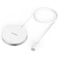 Hama MagCharge FC15, Drinnen, USB, Kabelloses Aufladen, 1 m, Weiß