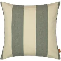 Ferm Living - Strand Outdoor Kissen, 50 x 50 cm, dark lichen / parchment