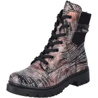 Rieker Damen Schnürboot extravagante Stiefelette warm gefüttert Y2421, Größe:40 EU, Farbe:Mehrfarbig