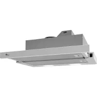 THERMEX Emhætte Gemini III, skabsintegreret til centralventilation med switch og 2x2,5 W LED, hvid, kanal Ø125 mm, bredde 600 mm.