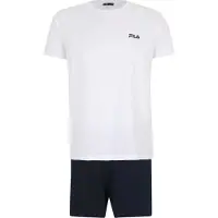 FILA Schlafanzug "MAN JERSEY PYJAMAS" 2 tlg. Hose mit elastischem Logobund und Kurzarmshirt