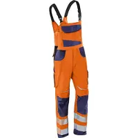 Kübler Latzhose REFLECTIQ PSA 2 warnorange/dunkelblau Form 3207 Grösse 52