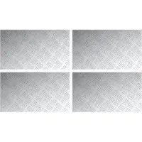 vidaXL Treppe Tritt Rechtwinklig 4 pcs Silber 70 x 40 cm Aluminium