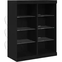 vidaXL LED-Sideboard Schwarze Eiche 81 x 37 x 100 cm Holzwerkstoff