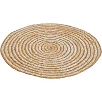 Barbara Becker Teppich "Ethno", rund, 4 mm Höhe, Flachgewebe, handgeflochten, Ø 80 cm, aus Jute & recycelte Baumwolle