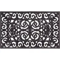 Hanse Home Fußmatte "Ornaments, Türmatte", rechteckig, 10 mm Höhe, Gummi, Schmutzfangmatte, Outdoor, Rutschfest, Innen, Gummimatte
