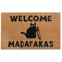 Hanse Home Fußmatte "Mix Mats Kokos Welcome Madafakas, Türmatte", rechteckig, 15 mm Höhe, Kokos, Schmutzfangmatte, Outdoor, Rutschfest, Innen, Kokosmatte, Flur