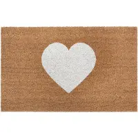 Hanse Home Fußmatte "Mix Mats Kokos Heart, Türmatte", rechteckig, 15 mm Höhe, Kokos, Schmutzfangmatte, Outdoor, Rutschfest, Innen, Kokosmatte, Flur