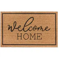 Hanse Home Fußmatte "Mix Mats Kokos Welcome Home, Türmatte", rechteckig, 15 mm Höhe, Kokos, Schmutzfangmatte, Outdoor, Rutschfest, Innen, Kokosmatte, Flur
