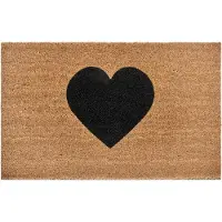 Hanse Home Fußmatte "Mix Mats Kokos Heart, Türmatte", rechteckig, 15 mm Höhe, Kokos, Schmutzfangmatte, Outdoor, Rutschfest, Innen, Kokosmatte, Flur