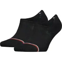 Tommy Hilfiger Füßlinge "TH UNI TJ FOOTIE 2P ICONIC" 2 Paar, Mit eingestricktem Flag-Label