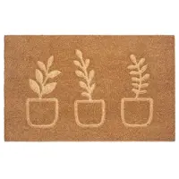 Hanse Home Fußmatte "Flowerpot, Türmatte", rechteckig, 15 mm Höhe, Kokos, Schmutzfangmatte, Outdoor, Rutschfest, Innen, Kokosmatte, Flur