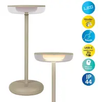 Näve LED-Tischleuchte "Pasi" in Beige - EEK G (A bis G) | Gr.: onesize