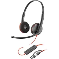 HP Poly POLY Blackwire C3220 Kopfhörer Kabelgebunden Kopfband Büro/Callcenter USB Typ-C Schwarz