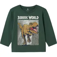 Name it Jewel Jurassic Langarm-t-shirt Grün 7-8 Years Junge Grün 7-8 Years