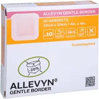 CC Pharma GmbH Allevyn Gentle Border 10x10 cm Schaumver 10 St