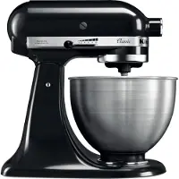 KitchenAid 5K45SSEBM, Standmixer, Schwarz, Schlagen, Kneten, Mixen, Rührer, 1,15 m, 4,3 l, 220 RPM