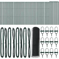 vidaXL Bodenmontierter Sechseckzaun 100 x 0,8 m Grau Netz