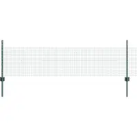 vidaXL Geschweißter Drahtzaun mit Pfosten 50 x 0,5 m Grün Netz